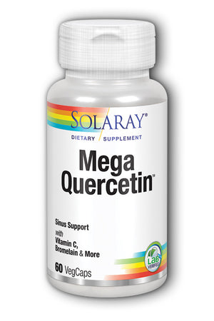 A bottle of Solaray Mega Quercetin