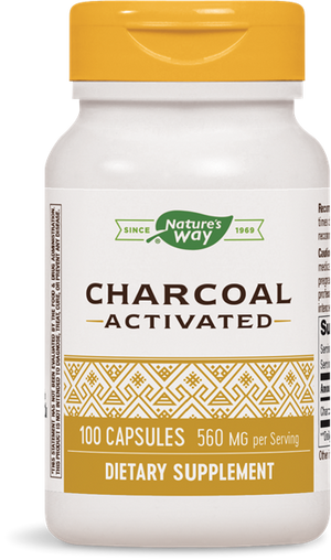 A pill bottle of dietary supplement that reads Charcoal Activated
