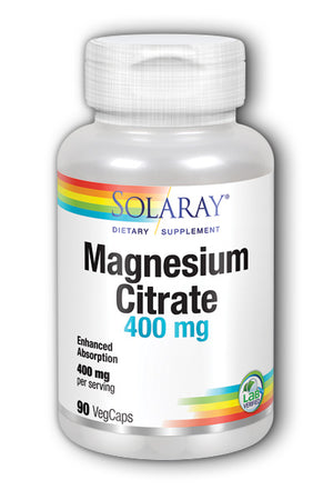 A bottle of Solaray Magnesium Citrate