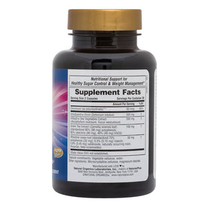 Side of bottle with supplemental facts for Nature's Plus Sugar Armor Capsules