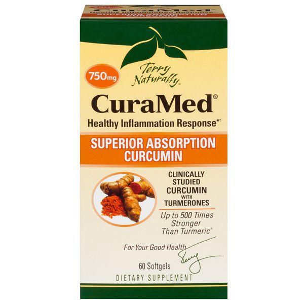 A package of Terry Naturally CuraMed® 750 mg