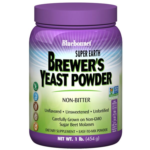 A jar of Bluebonnet Super Earth® Brewer’s Yeast Powder