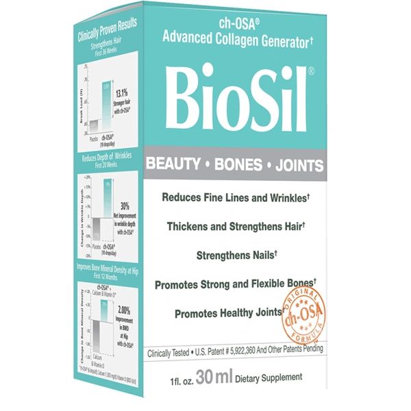 A package of Natural Factors BioSil® Beauty, Bones, Joints 1 oz Unflavored
