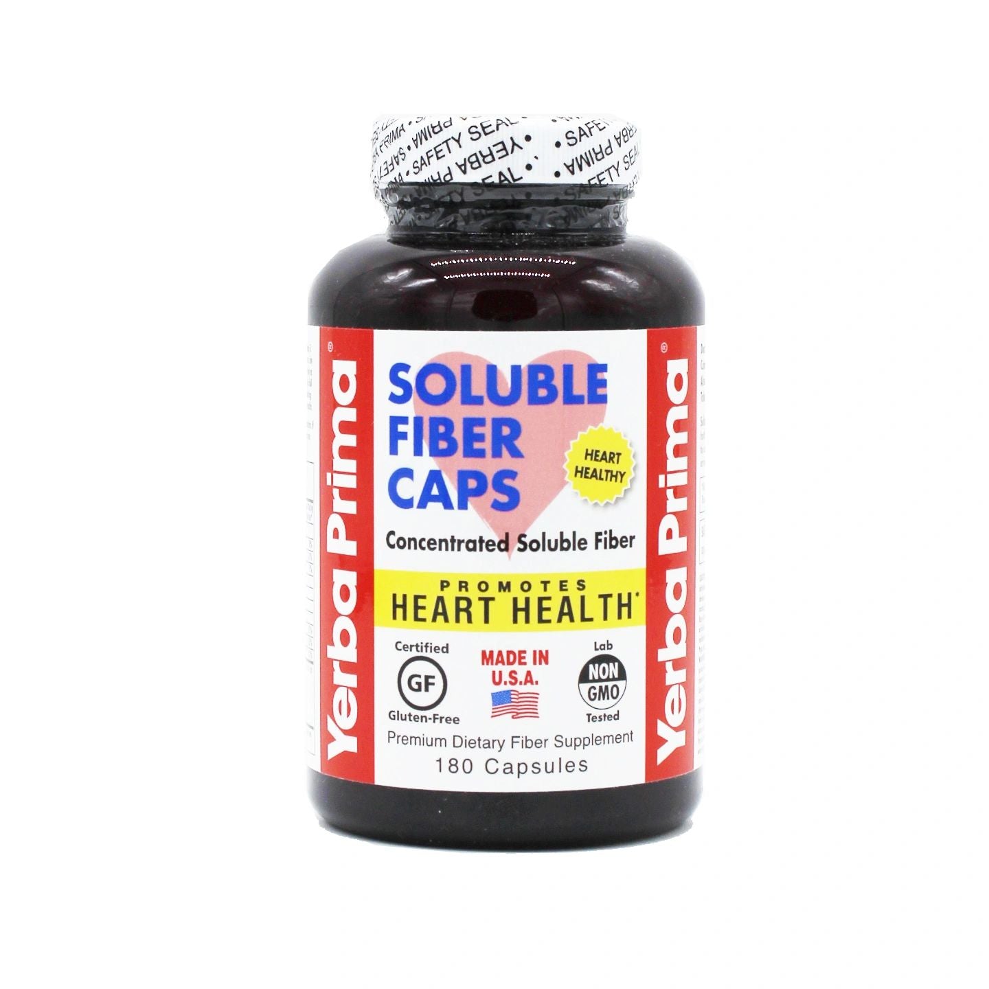 A bottle of Yerba Prima Soluble Fiber Capsules