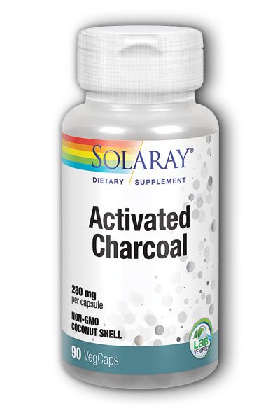 A white pill bottle with a label that reads Activate Charcoal