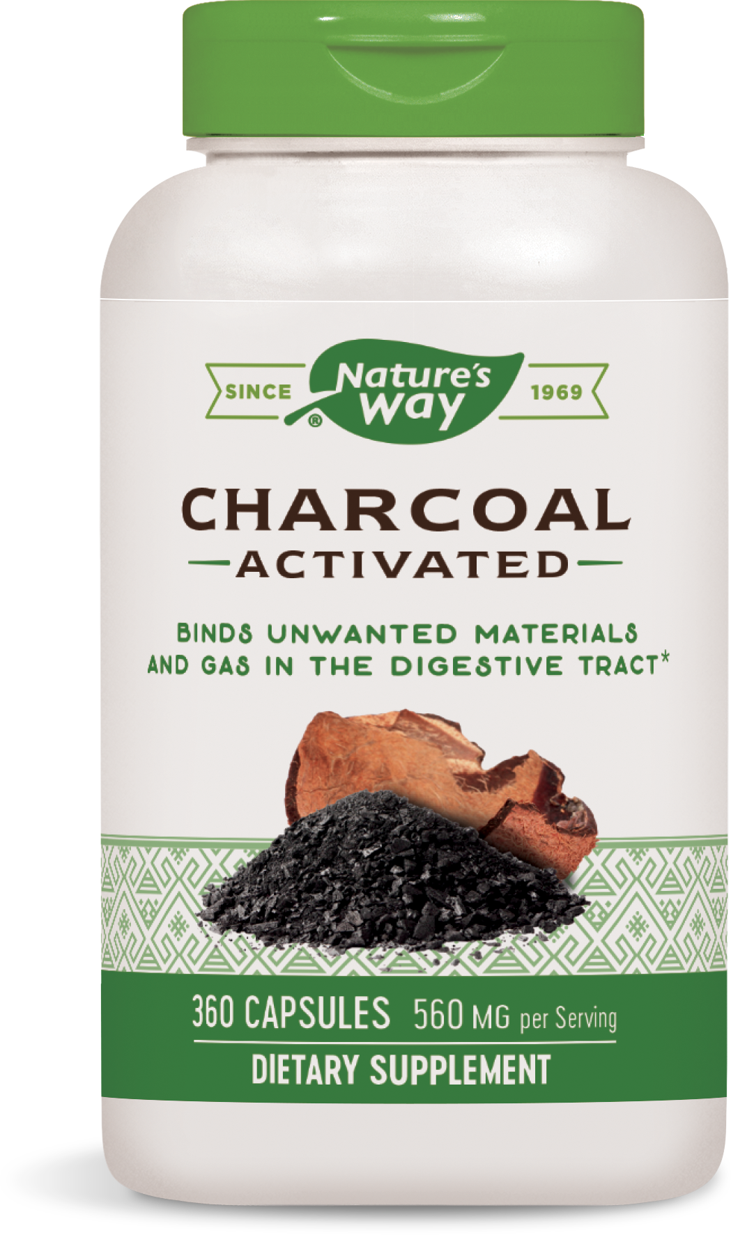 A bottle of Nature's Way Charcoal Activated