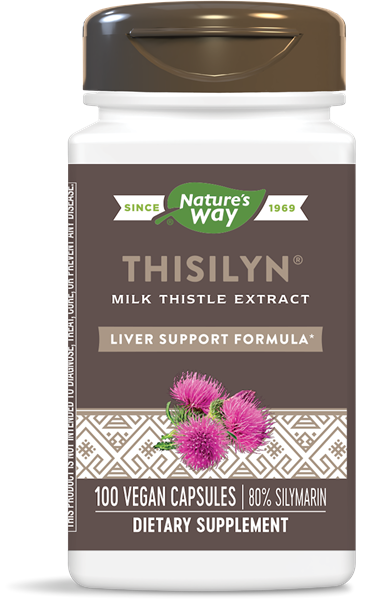 A bottle of Nature's Way Thisilyn® Standardized Milk Thistle Extract