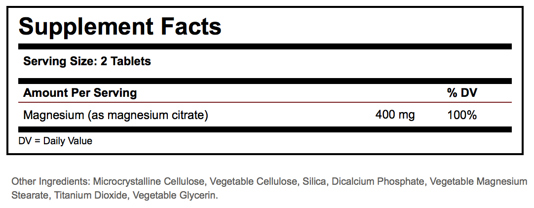 A bottle of Solgar Magnesium Citrate