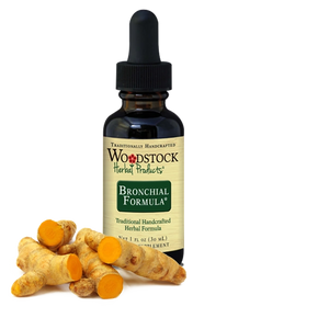 A bottle of Woodstock Herbal Products Bronchical Formula