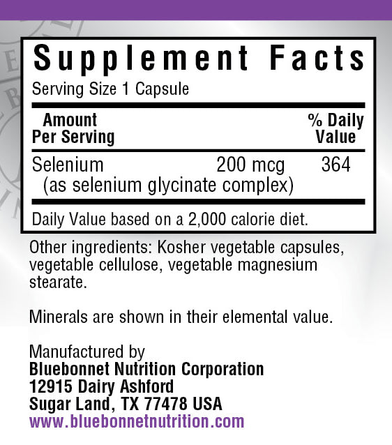 Yeast-Free Selenium Glycinate 200 mcg