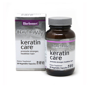 Package and bottle for Bluebonnet Beautiful Ally® Keratin Care™
