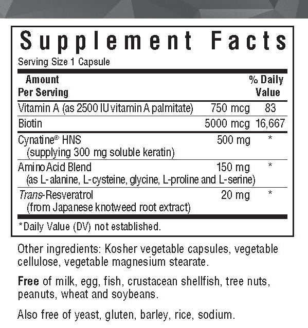 Package and bottle for Bluebonnet Beautiful Ally® Keratin Care™