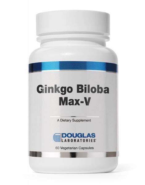 A bottle of Douglas Laboratories Ginkgo Biloba Max-V