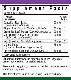 Supplement Facts for Bluebonnet Targeted Choice® Liver Detox