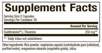 A bottle of Natural Factors Stress-Relax® Suntheanine® L-Theanine 125 mg