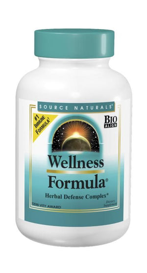 A bottle of Source Naturals Wellness Formula® Tablets