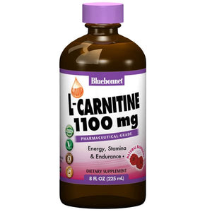 A bottle of Bluebonnet Liquid L-Carnitine 1100 mg