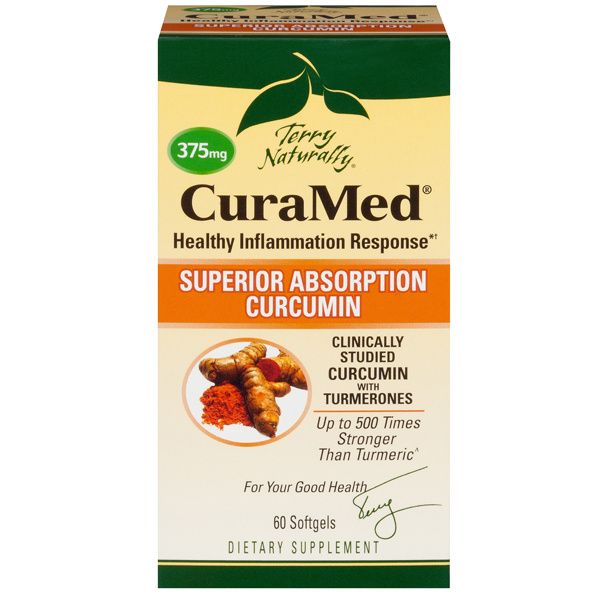 A package of Terry Naturally CuraMed® 375 mg