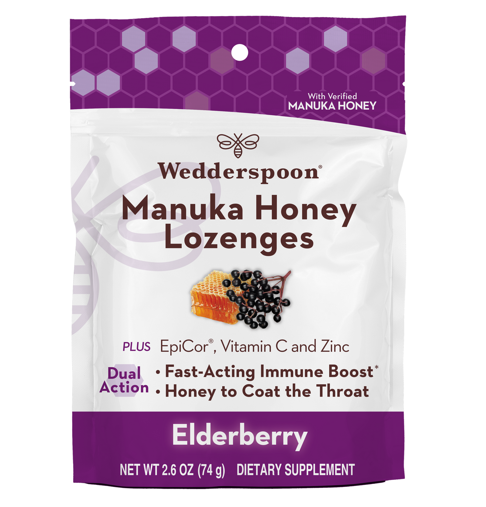 Manuka Honey Immunity Lozenge Elderberry - Wedderspoon