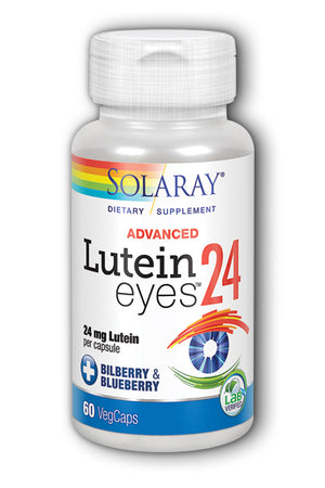 A bottle of Solaray Lutein Eyes 24, Advanced