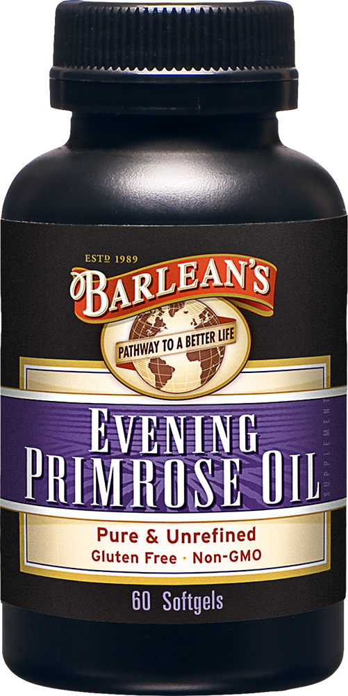 A bottle of Barleans Evening Primrose Oil