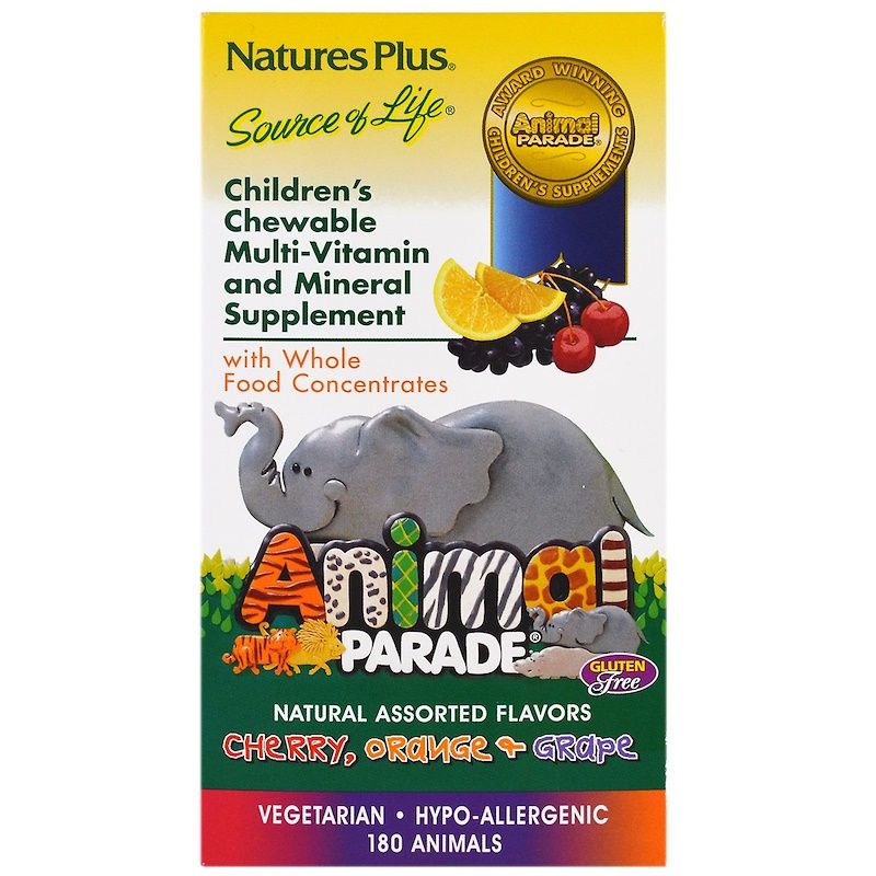 A bottle of Nature's Plus Animal Parade® Children's Chewable Multi Assorted