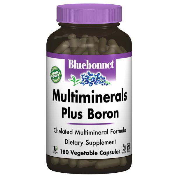 A bottle of Bluebonnet Multiminerals Plus Boron