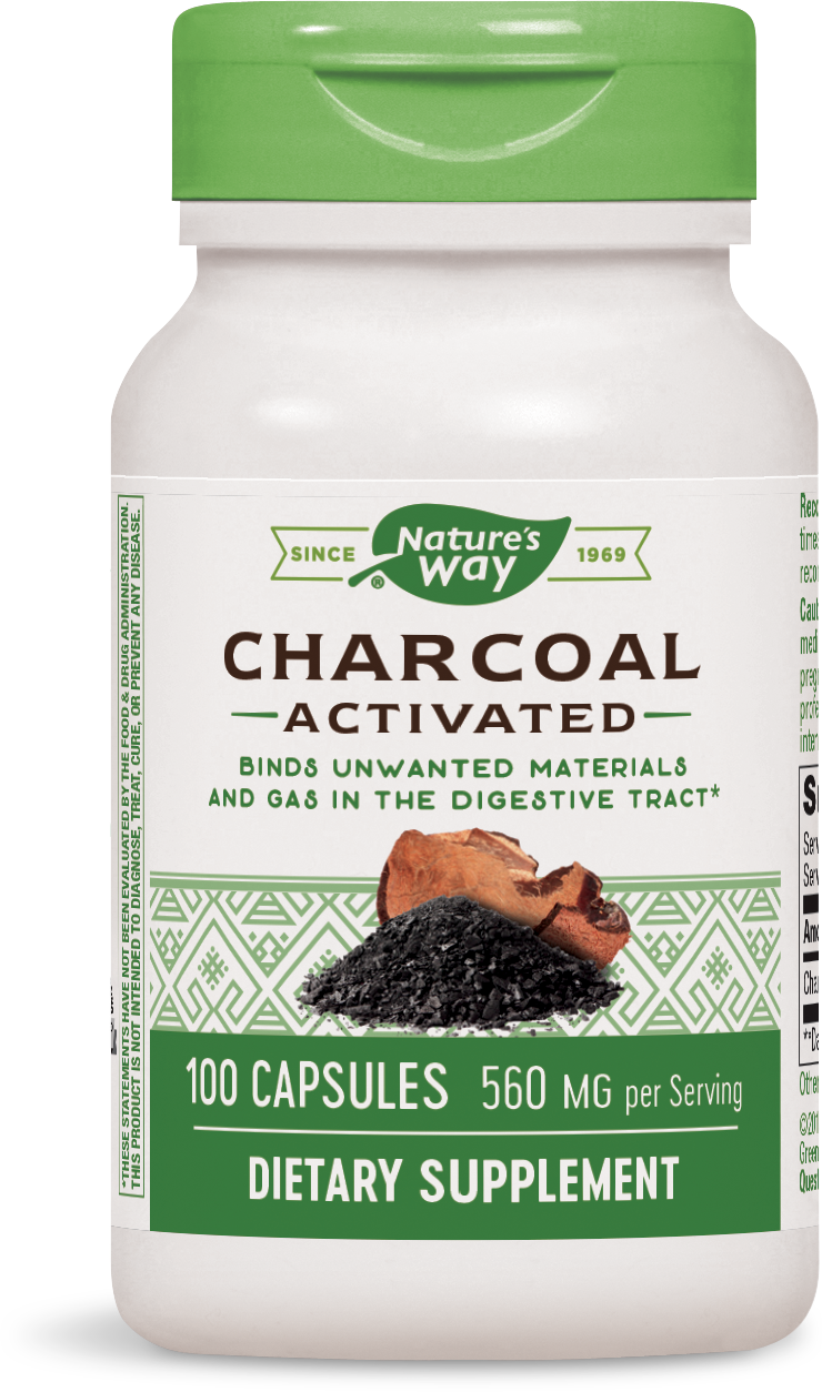 A bottle of Nature's Way Charcoal Activated