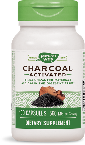 A bottle of Nature's Way Charcoal Activated