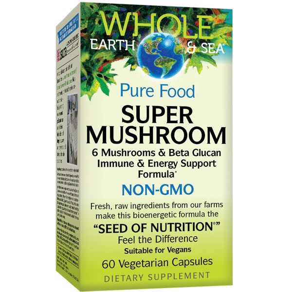 A box of Natural Factors Whole Earth & Sea® Super Mushroom