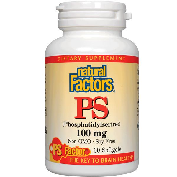 A bottle of Natural Factors Phosphatidylserine 100 mg