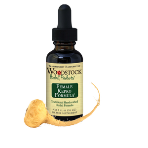 A bottle of Woodstock Herbal Products Female Repro Formula