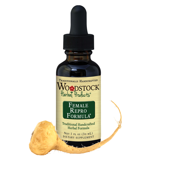 A bottle of Woodstock Herbal Products Female Repro Formula