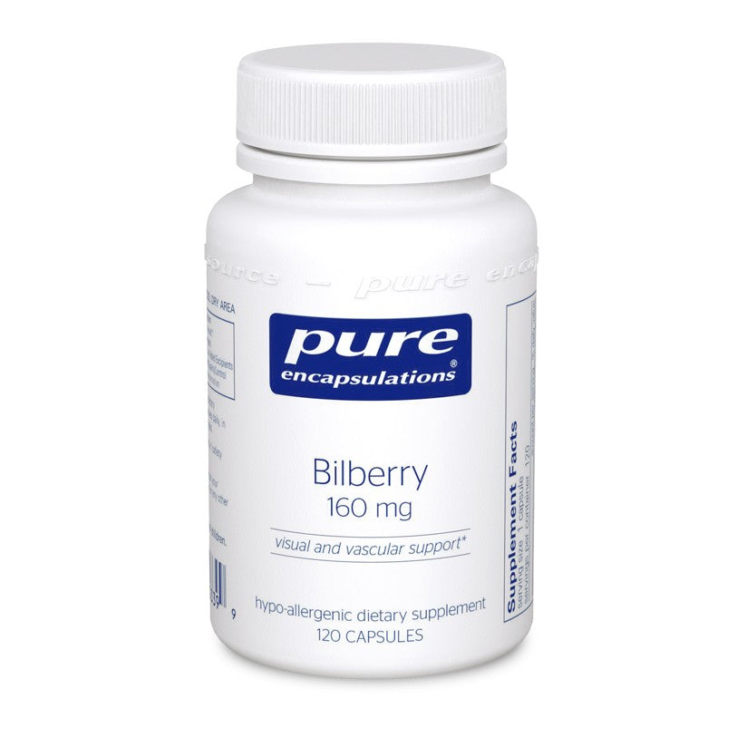 A bottle of Pure Bilberry 160 mg