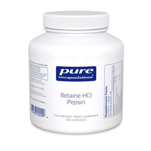 A bottle of Pure Betaine HCl Pepsin