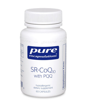 A bottle of Pure SR-CoQ10 with PQQ