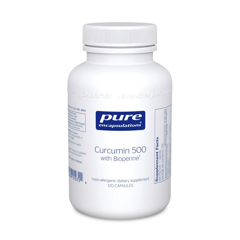 A bottle of Pure Curcumin 500 with Bioperine®