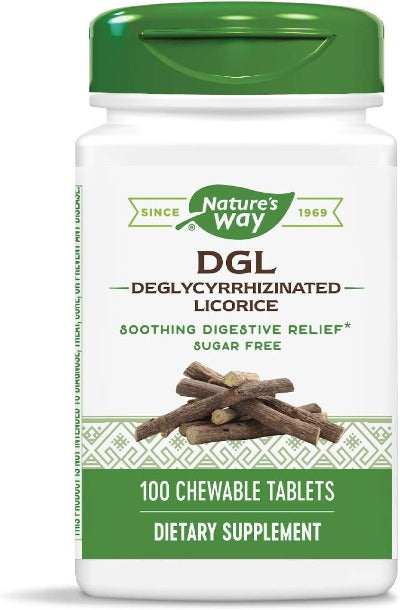 A bottle of Nature's Way DGL (Sugar Free)