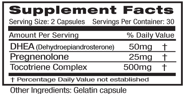 A bottle of Emerald DHEA + Pregnenolone