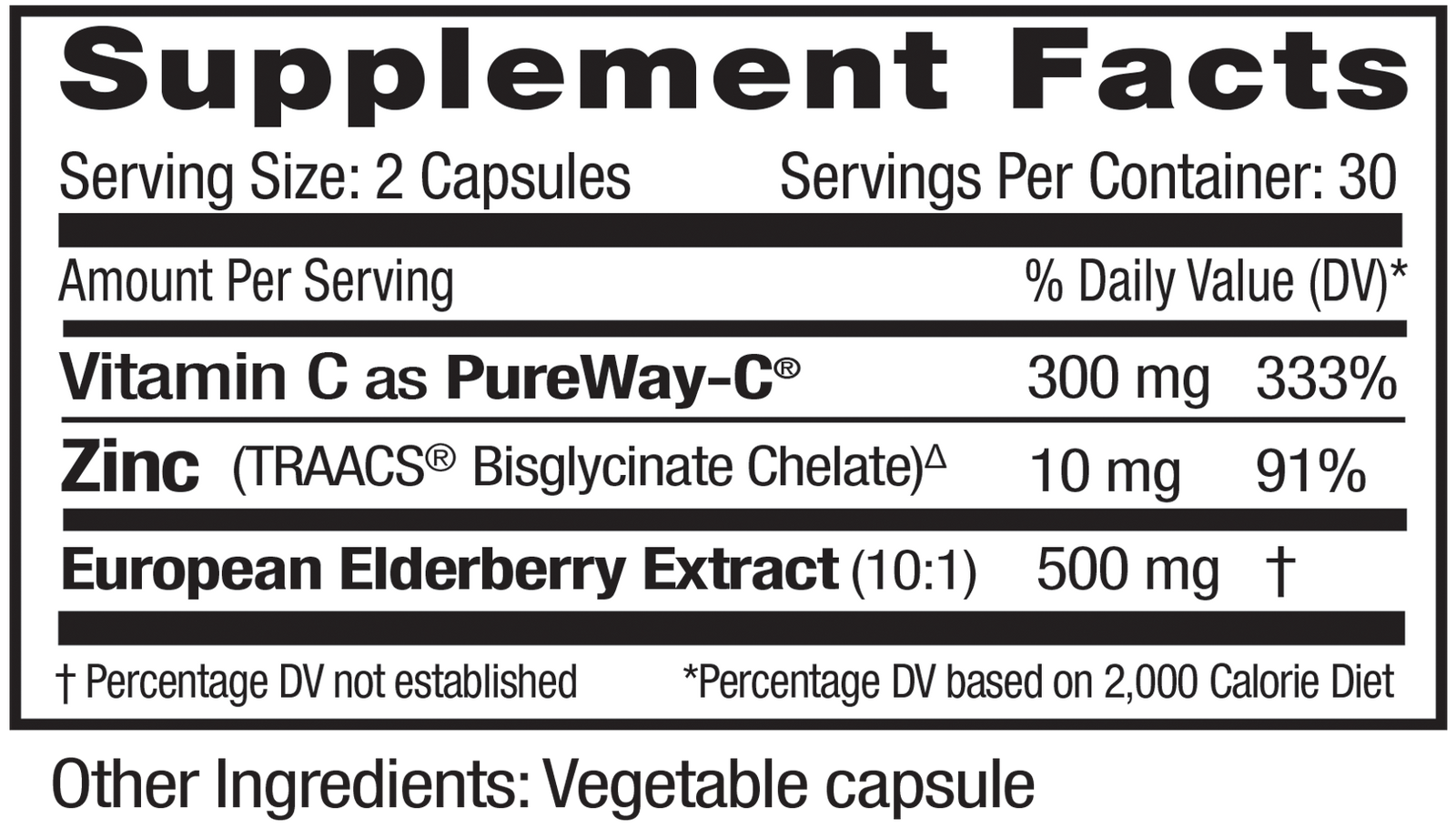 European Elderberry PureWay-C Zinc - Emerald - 60 capsules