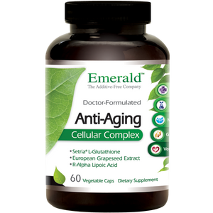 A jar of Emerald Anti-Aging Cellular Complex