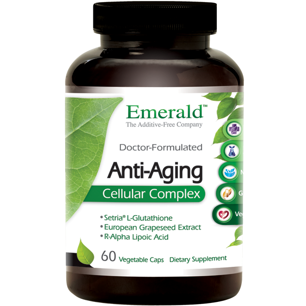 A jar of Emerald Anti-Aging Cellular Complex