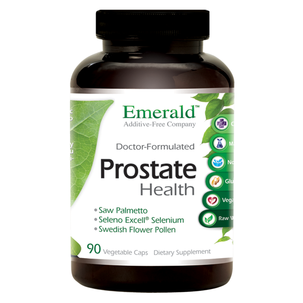 A bottle of Emerald Prostate Health