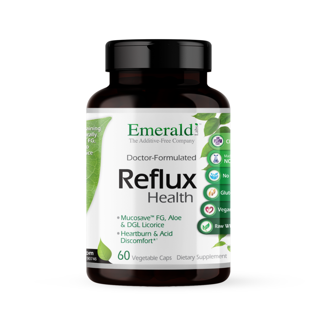Reflux Health - Emerald Labs - 60 vegetable capsules