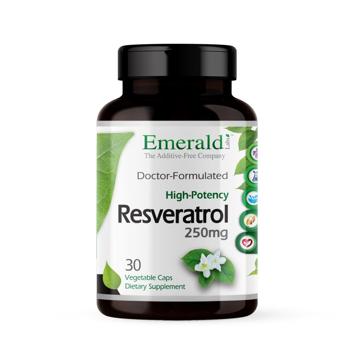 Resveratrol Hi-Potency 250 mg - Emerald - 30 vegetable capsules