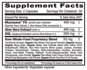 Reflux Health - Emerald Labs - 60 vegetable capsules - supplement facts