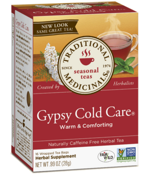 A box for Traditional Medicinals Gypsy Cold Care Tea
