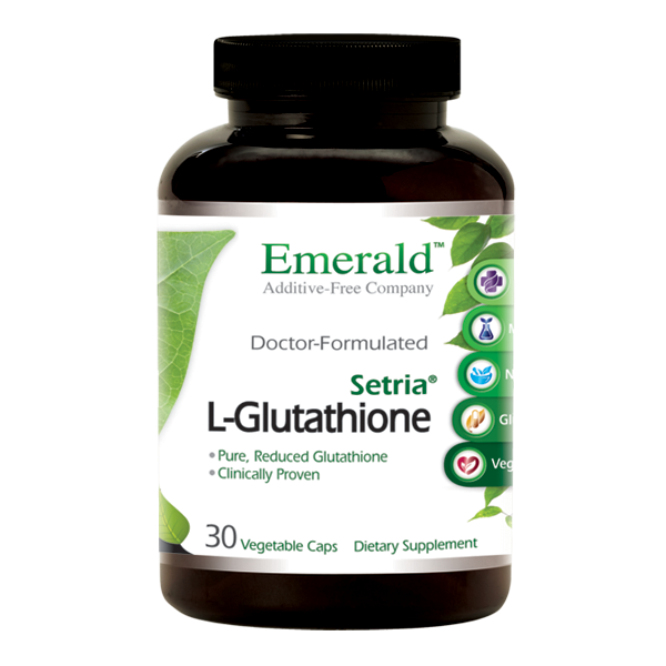 L-Glutathione (Setria) 250 mg - Emerald - 30 vegetable capsules - Healthquest Vitamins L-Glutathione (Setria) 250 mg - Emerald - 30 vegetable capsules - Healthquest Vitamins