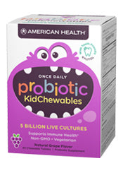 Probiotic kidChewables Grape - American Health - 30 chewable tablets