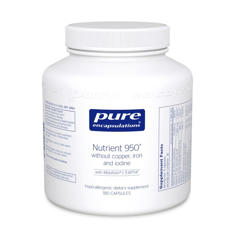 A jar of Pure Nutrient 950® without Copper, Iron & Iodine